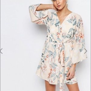 Neon Rose Floral print Kimono